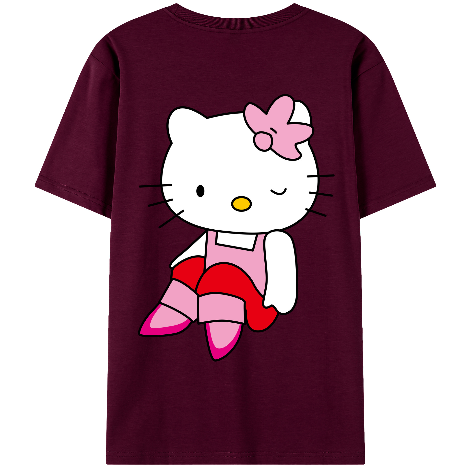 （画像用） Hello Kitty ハローキティ レディース半袖Tシャツ(バックプリント)